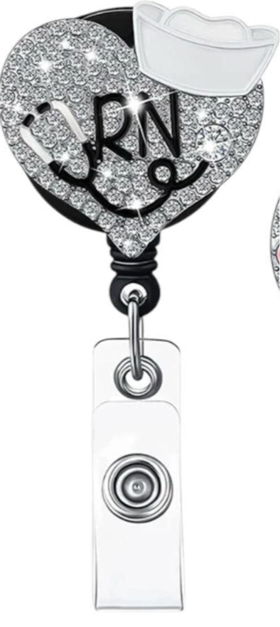 Premium Bling Retractable ID Badge Reels for Medical Professionals