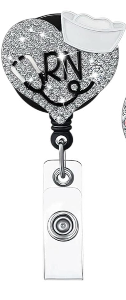Premium Bling Retractable ID Badge Reels for Medical Professionals