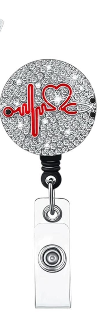 Premium Bling Retractable ID Badge Reels for Medical Professionals