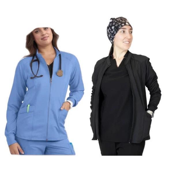 Women's Full-Zip Scrub Jacket Wrinkle-Free Medical Workwear