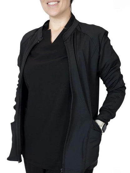 Women’s Wrinkle-Free Scrub Jacket – Long Sleeve Full-Zip