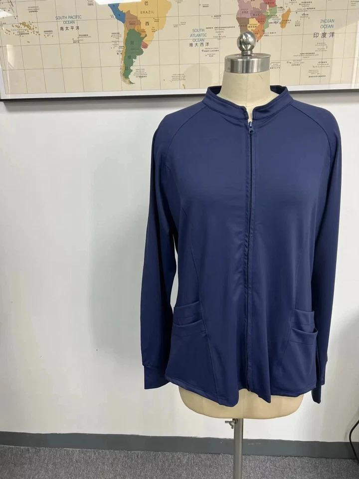 Women's Full-Zip Scrub Jacket Wrinkle-Free Medical Workwear