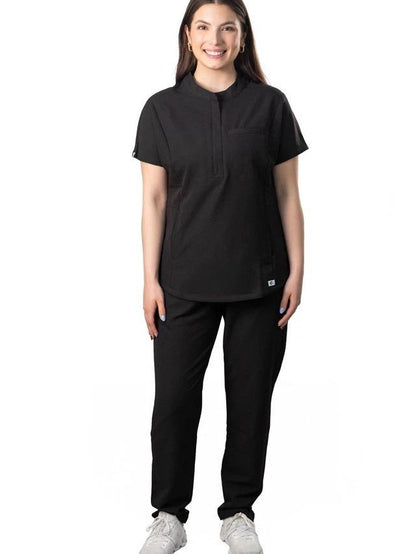 Women’s Uniform Scrubs Set – Mock Neck Top & Classic Fit Pants