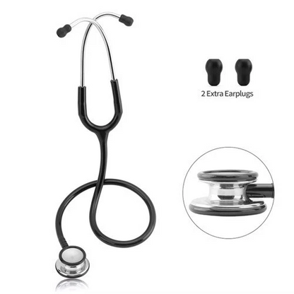 Black Cardiology Dual Head Stethoscope  Nurse Doctor