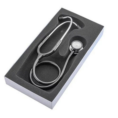 Black Cardiology Dual Head Stethoscope  Nurse Doctor