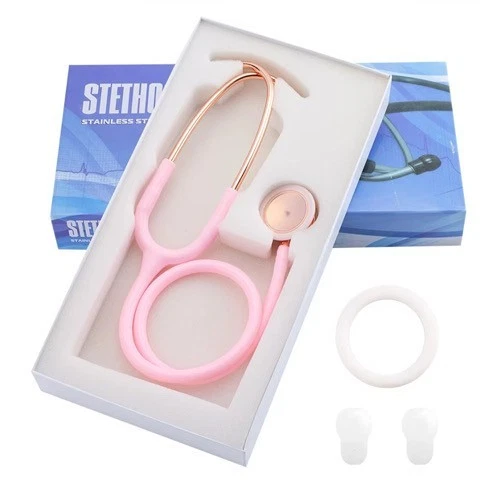 Classic Professional Cardiology Dual Head Doctor Nurse Medical Stethoscope Pink