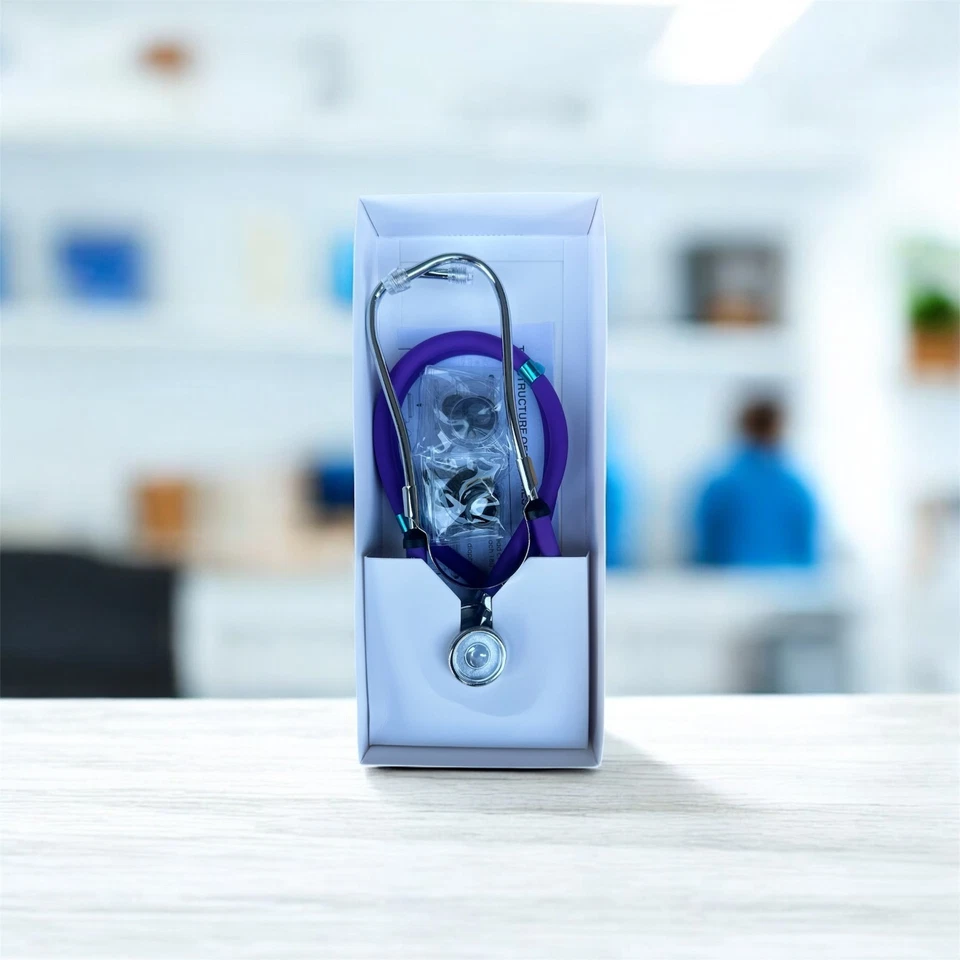 Purple Cardiology Dual Head Stethoscope – Nurse Doctor